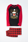 Rode Plaid Kerst Fmaily Print Pyjama Sets met Hond