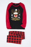 Rode Plaid Kerst Fmaily Print Pyjama Sets met Hond