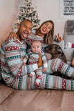 Grijs patroon strepen Kerst Familie Matching Pyjama