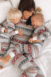 Grijs patroon strepen Kerst Familie Matching Pyjama