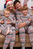 Kerstmis Familie Bijpassende Pyjama Set Grijs Patroon Pyjama