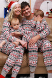 Kerstmis Familie Bijpassende Pyjama Set Grijs Patroon Pyjama