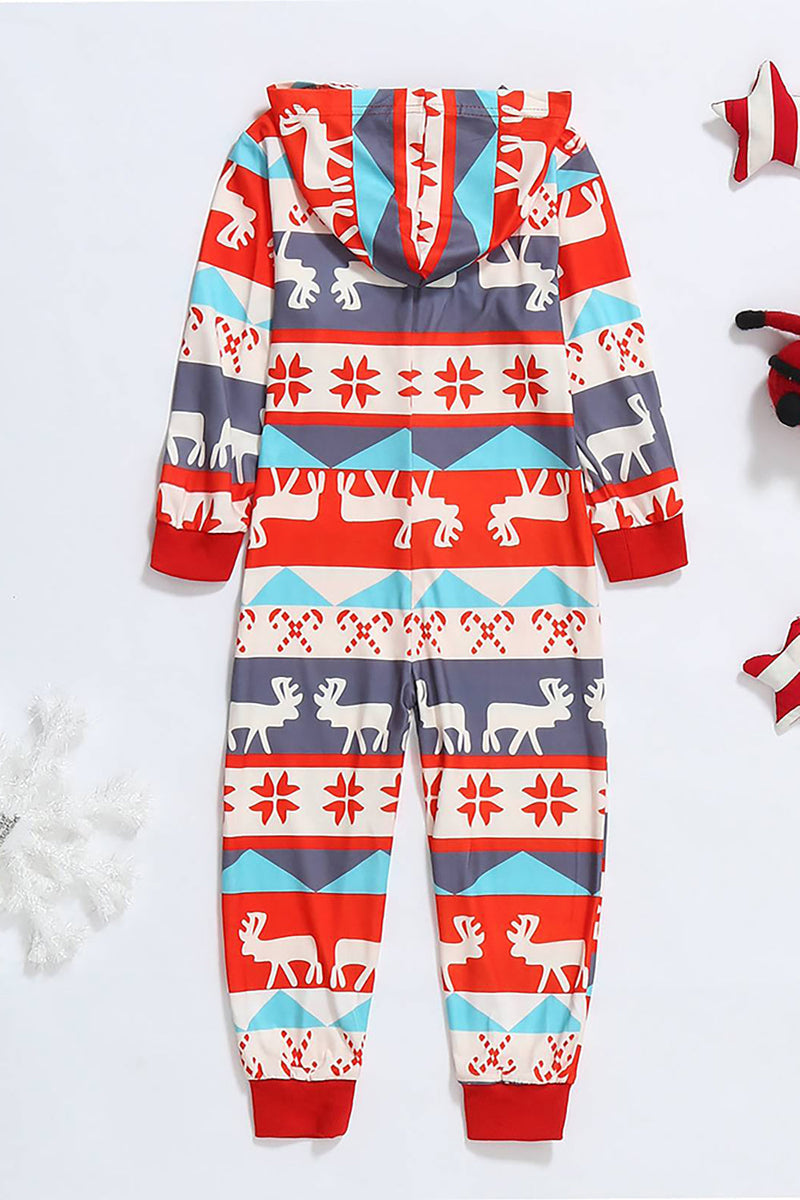 Afbeelding in Gallery-weergave laden, Grijze en rode patroon strepen Kerst Fmaily Pyjama Set