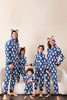 Afbeelding in Gallery-weergave laden, Sneeuwpop print blauw familie matching kerst een stuk pyjama