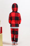 Kerstmis Familie Rode Grid Beer Print Pyjama Set