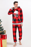 Kerstmis Familie Rode Grid Beer Print Pyjama Set