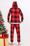 Kerstmis Familie Rode Grid Beer Print Pyjama Set