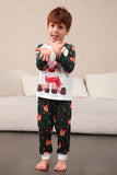 Donkergroene Herten Kerst Familie Pyjama Set