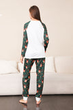 Donkergroene Herten Kerst Familie Pyjama Set