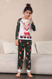 Donkergroene Herten Kerst Familie Pyjama Set