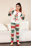 Rode groene familie kerstboom pyjama set