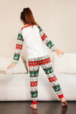 Rode groene familie kerstboom pyjama set