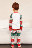 Rode groene familie kerstboom pyjama set