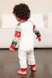 Rode groene familie kerstboom pyjama set