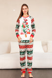 Rode groene familie kerstboom pyjama set