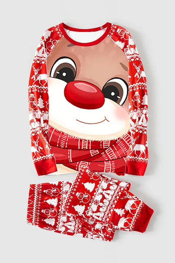 Red Deer Print Kerst Familie Bijpassende Pyjama Set