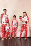 Red Deer Print Familie Kerst Pyjama