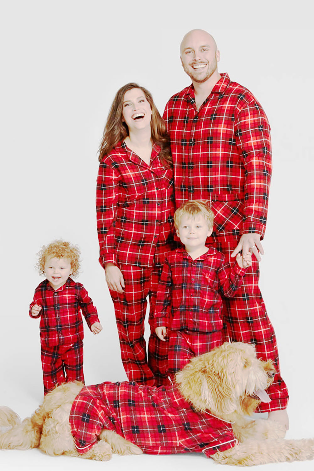 Rode geruite Familie Kerst Pyjama