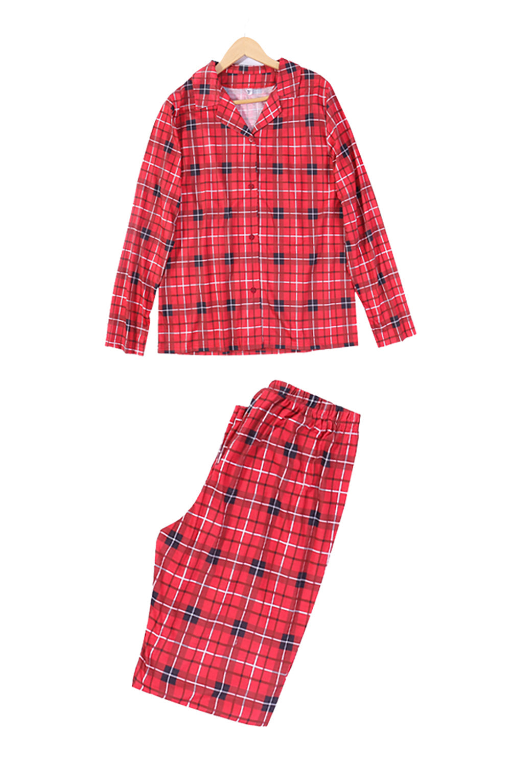 Rode geruite Familie Kerst Pyjama