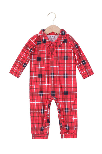 Rode geruite Familie Kerst Pyjama