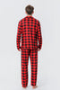 Afbeelding in Gallery-weergave laden, Rode geruite kerstfamilie bijpassende 2-delige pyjamaset