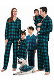 Donkergroen Plaid Christmas Family Matching 2 Delige Pyjama Set