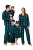 Afbeelding in Gallery-weergave laden, Donkergroen Plaid Christmas Family Matching 2 Delige Pyjama Set