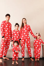 Familie Rode Kerst Claus Print Pyjama