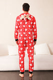 Familie Rode Kerst Claus Print Pyjama