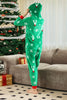 Afbeelding in Gallery-weergave laden, Kerst Familie Groene Flanel Sneeuwvlok Onesie Pyjama