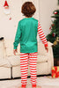 Afbeelding in Gallery-weergave laden, Groene en rode strepen Kerst Familie Matching Pyjama Set