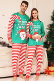 Groene en rode strepen Kerst Familie Matching Pyjama Set