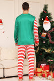 Groene en rode strepen Kerst Familie Matching Pyjama Set