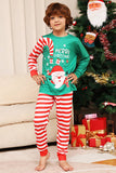 Groene en rode strepen Kerst Familie Matching Pyjama Set