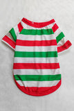 Groene en rode strepen Kerstmis Santa Claus Familie Pyjama Set