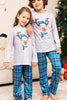 Afbeelding in Gallery-weergave laden, Grijze Hert en Blauw Geruite Kerst Familie Bijpassende Pyjama Set