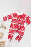 Rode groene familie kerstboom pyjama set