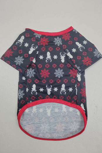 Kerstmis Familie Bijpassende Pyjama Zwart Rood Hert Bedrukte Pyjama Set
