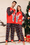 Kerstmis Familie Bijpassende Pyjama Zwart Rood Hert Bedrukte Pyjama Set