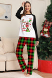 Kerstmis Familie Zwart Wit Hert Bedrukte Plaid Pyjama Set