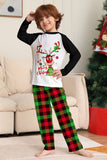 Kerstmis Familie Zwart Wit Hert Bedrukte Plaid Pyjama Set