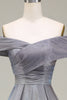 Afbeelding in Gallery-weergave laden, Sprankelende Off the Shoulder A-lijn prinses galajurk met geplooide