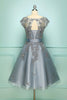 Afbeelding in Gallery-weergave laden, Vintage Grijze Gala-jurk