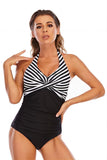 Strepen Halter One Piece Badmode