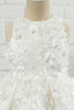 Afbeelding in Gallery-weergave laden, Witte Applique Mouwloze Bloem Meisje Jurk