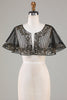 Afbeelding in Gallery-weergave laden, Black Beaded Glitter 1920s Cape voor vrouwen