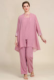 Blush Lange Mouwen 3 Delige Moeder van de Bruid Pant Suits