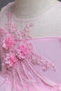 Afbeelding in Gallery-weergave laden, Roze Bruiloft Bloem Meisje Jurk met Bloemen