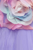 Afbeelding in Gallery-weergave laden, Roze Bloem Meisje Jurk met Bloemen en Bowknot