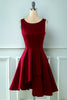 Afbeelding in Gallery-weergave laden, Bourgondische Vintage jaren 1950 asymmetrische jurk